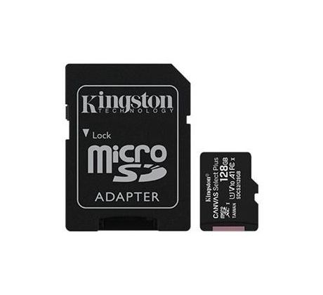 Pamäťová karta Kingston Canvas Select Plus microSDXC 128GB Class 10 UHS-I 100/10 MB/s (+ adaptér) (SDCS2/128GB)