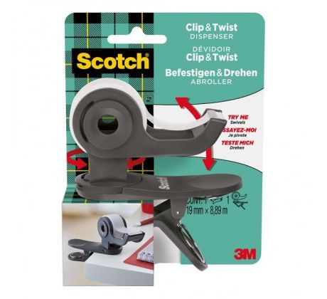 Dispenzor C19 Clip s páskou Magic 19mm x 8,89m