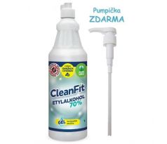 CleanFit dezinfekčný gél 70% citrus na ruky 1l+ rozprašovač ZDARMA
