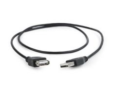 kábel USB predlžovací 2.0 A-A M/F 0,75m, CABLEXPERT pozlátený (CC-USB2-AMAF-75CM/300-BK)