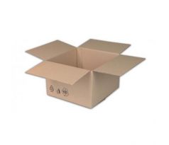 Škatuľa s klopou + recyklačné znaky 300x200x180 mm