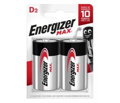 Batéria alkalická Energizer Max 1,5 V, typ D, 2 ks