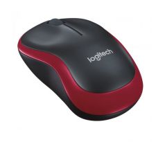 Myš Logitech M185 červená, bezdrôtová, optická