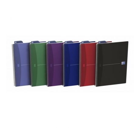Blok Oxford Essentials, A5, 90 listov, linajkový, mix farieb