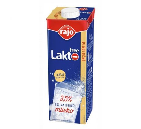 Trvanlivé bezlaktózové mlieko Rajo plnotučné 3,5% 1 ℓ