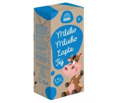 Trvanlivé mlieko Euromilk polotučné 1,5% 1 ℓ