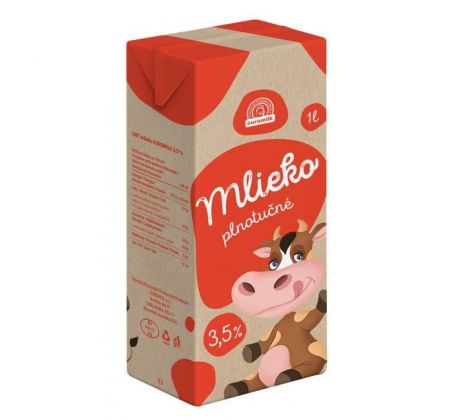 Trvanlivé mlieko Euromilk plnotučné 3,5% 1 ℓ
