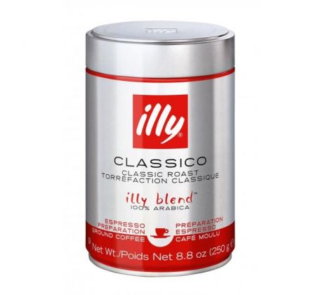 Káva Illy Espresso Classico v dóze mletá 250 g