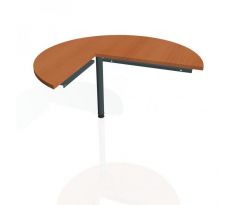 Doplnkový stôl Cross, pravý, 120x75,5x(60x80) cm, čerešňa/kov