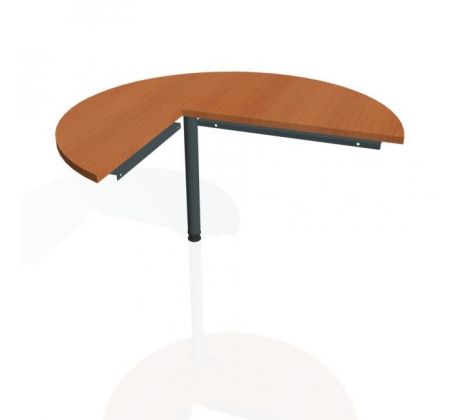 Doplnkový stôl Cross, pravý, 120x75,5x(60x80) cm, čerešňa/kov