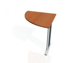 Doplnkový stôl Flex, ľavý, 80x75,5x80 cm, čerešňa/kov