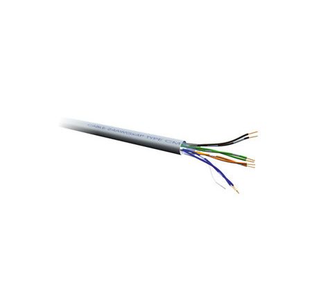 OXnet kábel FTP, Cat5E, drôt, LSOH, Eca, box 305m, šedý (OX-SLDF5EL-305-GR)