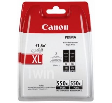 kazeta CANON PGI-550PGBK XL black TWIN MG 5450/6350, iP 7250, MX 925 (2x 500 str.) (6431B005)