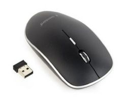 Silent wireless optical mouse, black (MUSW-4BS-01)