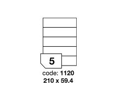etikety RAYFILM 210x59,4 univerzálne biele R01001120F (1.000 list./A4) (R0100.1120F)