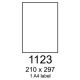 etikety RAYFILM 210x297 pololesklé biele laser 250g R01121123G (10 list./A4) (R0112.1123G)