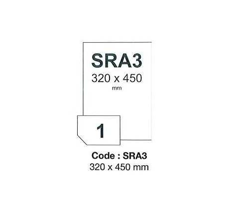 etikety RAYFILM 297x420 pololesklé biele laser 250g SRA3 R0112SRA3B (50 list./SRA3) (R0112.SRA3B)