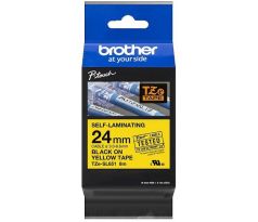 páska BROTHER TZeSL651 čierne písmo, žltá páska SELF-LAMINATING Tape (24mm) (TZESL651)