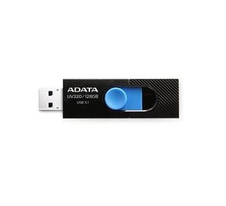 USB kľúč ADATA DashDrive™ Series UV320 128GB USB 3.1 flashdisk, výsuvný, čierny+modra (AUV320-128G-RBKBL)