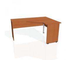 Pracovný stôl Gate, ergo, ľavý, 160x75,5x120 cm, čerešňa/čerešňa