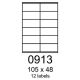 etikety RAYFILM 105x48 lesklé transparentné samolepiace laser R04000913A-LCUT (100 list./A4) (R0400.0913A-LCUT)