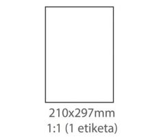 etikety ECODATA Samolepiace 210x297 univerzálne biele (100 listov A4/bal.) bez splitu na zadnej strane (ECO-21029700)