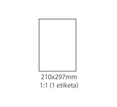 etikety ECODATA Samolepiace 210x297 univerzálne biele (100 listov A4/bal.) bez splitu na zadnej strane (ECO-21029700)