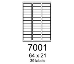 etikety RAYFILM 64x21 biele s odnímateľným lepidlom R01027001A (100 list./A4) (R0102.7001A)
