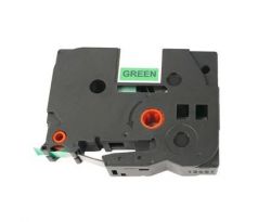 Label Tape BROTHER TZE-735 / TZ-735 Green / White print 12mm x 8m comp. (ECO-TZE-735)