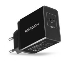 univerzálna USB nabíjačka Axagon ACU-PD22, 1x USB Typ C, 22W max. 3A, čierna PD3.0/QC3.0/AFC/FCP/Apple (ACU-PD22)