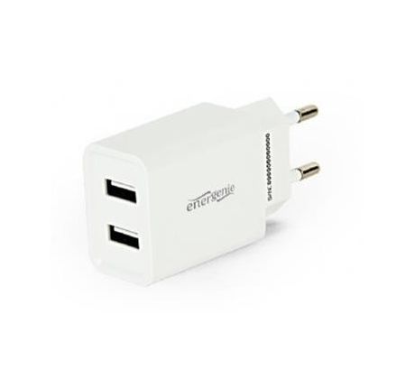 2-port universal USB charger, 2.1 A, white (EG-U2C2A-03-W)
