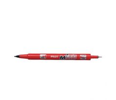 Popisovač obojstranný PILOT Twin Marker BeGreen 0,5 +0,3 mm červený