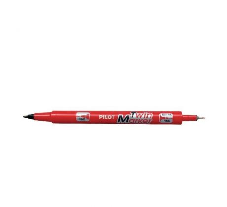 Popisovač obojstranný PILOT Twin Marker BeGreen 0,5 +0,3 mm červený