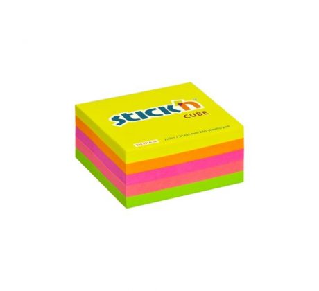 Samolepiaci bloček Stick'n Hopax mini, 51x51 mm, neon mix