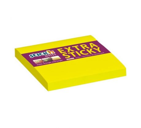Samolepiaci bloček Stick'n Hopax 76x76 mm, neónovo žltý