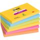 Samolepiaci bloček Post-it Super Sticky CARNIVAL, veľkosť 76 x127 mm 6 bločkov po 90 lístkov