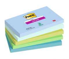 Samolepiaci bloček Post-it Super Sticky OASIS, veľkosť 76x127 mm, 5 bločkov po 90 lístkov