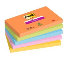 Bloček Post-it Super Sticky BOOST, veľkosť 76x127 mm, 5 bločkov po 90 lístkov