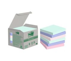 Samolepiaci bloček Post-it Super Sticky NATURE, pastelové farby, veľkosť 76x76 mm, 6 bločkov po 100 lístkov