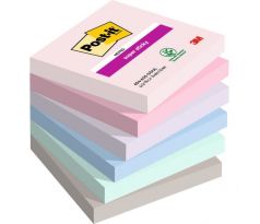 Samolepiaci bloček Post-it Super Sticky SOULFUL, veľkosť 76x76 mm, 6 bločkov po 90 lístkov
