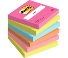 Bločky Post-it Super Sticky Poptimistic 76x76mm, 6 bločkov po 100 lístkov