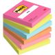 Samolepiaci bloček Post-it Super Sticky Poptimistic 76x76mm, 6 bločkov po 100 lístkov