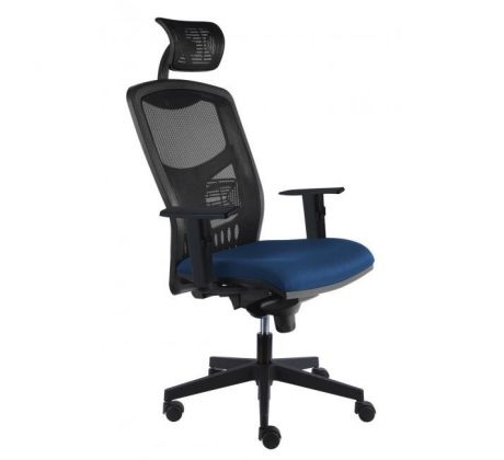 Kancelárska stolička York Net, E-SY+ PDH+ podrúčky modrá