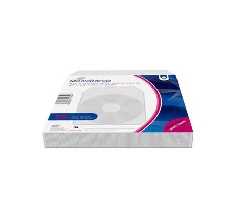 Polyprop. obálka na 1CD 50ks/bal. transparent s lep. záložkou (EDBOX164-2)