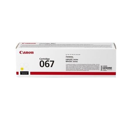 toner CANON CRG-067 yellow i-SENSYS MF651Cw/655Cdw/657Cdw, LBP631Cw/633Cdw (1250 str.) (5099C002)