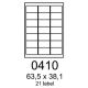 etikety RAYFILM 63,5x38,1 lesklé transparentné samolepiace laser R04000410A-LCUT (100 list./A4) (R0400.0410A-LCUT)