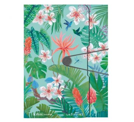 Plastový box s gumičkou Herlitz Ladylike A4, PP, Jungle
