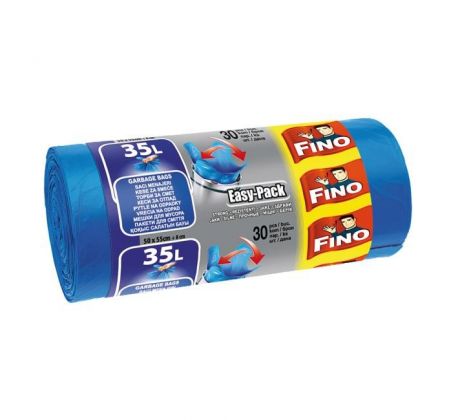 Vrecia zaväzovacie FINO Easy pack 35 ℓ, 15 mic., 50 x 55 cm, modré (30 ks)