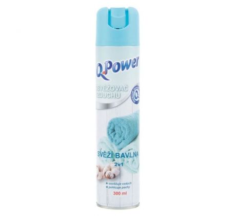 Q-Power osviežovač v spreji 300 ml - Bavlna