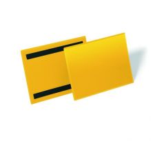 Magnetické vrecko na štítok 210 x 148 mm na šírku 50 ks žlté